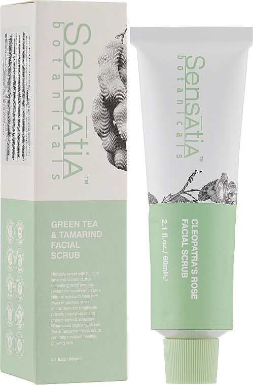 Sensatia Botanicals Скраб для обличчя "Зелений чай і тамаринд" Green Tea & Tamarind Facial Scrub - фото N2