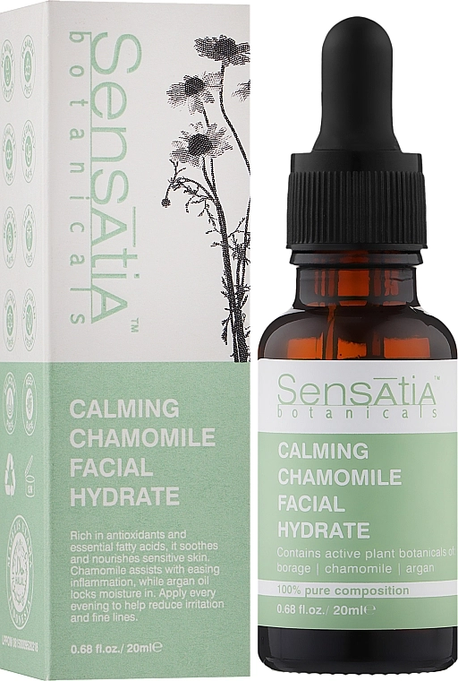 Sensatia Botanicals Зволожувальна олія для обличчя "Ромашка" Calming Chamomile Facial Hydrate - фото N2