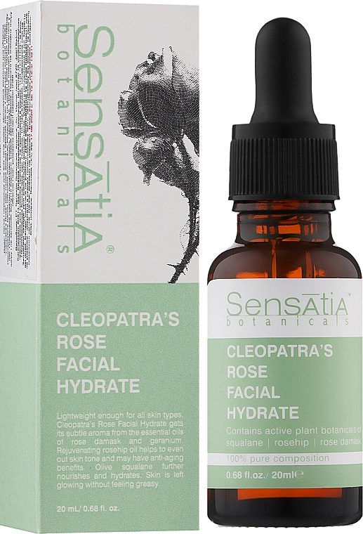 Sensatia Botanicals Увлажняющее масло для лица "Роза Клеопатры" Cleopatra's Rose Facial Hydrate - фото N2