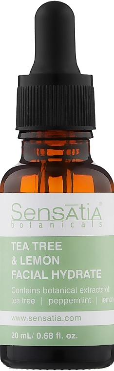 Sensatia Botanicals Зволожувальна олія для обличчя "Чайне дерево й лимон" Tea Tree & Lemon Facial Hydrate - фото N1