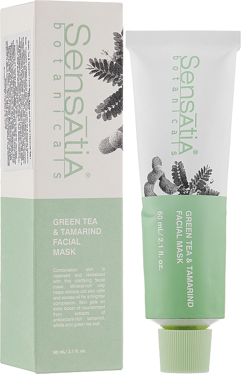 Sensatia Botanicals Маска для лица "Зеленый Чай и Тамаринд" Green Tea & Tamarind Facial Mask - фото N2