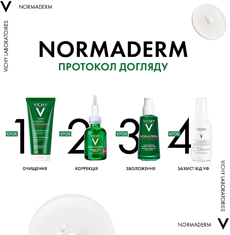 Vichy Сыворотка-пилинг для коррекции недостатков жирной и проблемной кожи лица Normaderm Probio-BHA Serum - фото N9