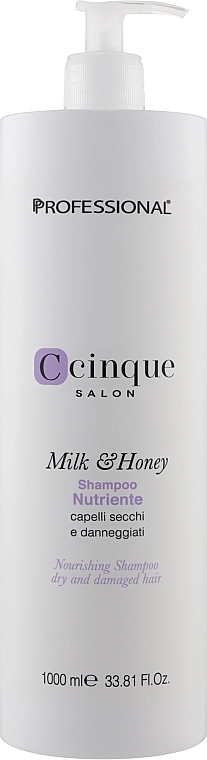 Professional Шампунь живильний для волосся C Cinque Milk & Honey Nourishing Shampoo - фото N1