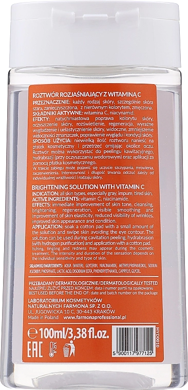 Farmona Professional Осветляющий раствор с витамином С Hydra Technology Brighteninhg Solution - фото N4