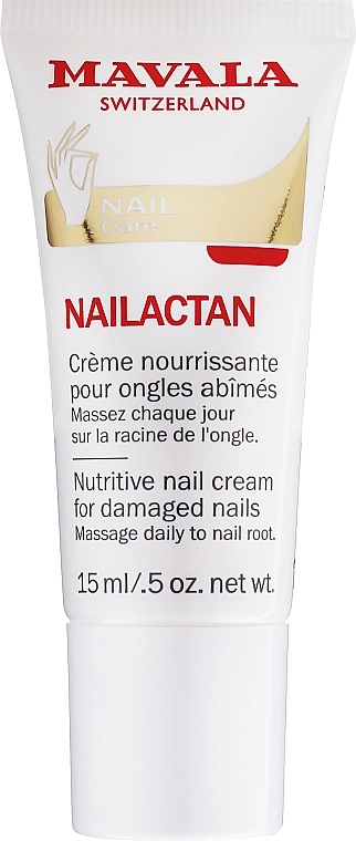 Mavala Крем для поврежденных ногтей, туба Nailactan Nutritive Nail Cream For Damaged Nails - фото N2