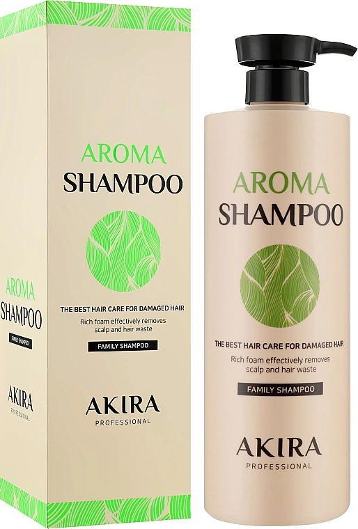Глубокоочищающий шампунь для волос - Akira Aroma Shampoo, 1000 мл - фото N2