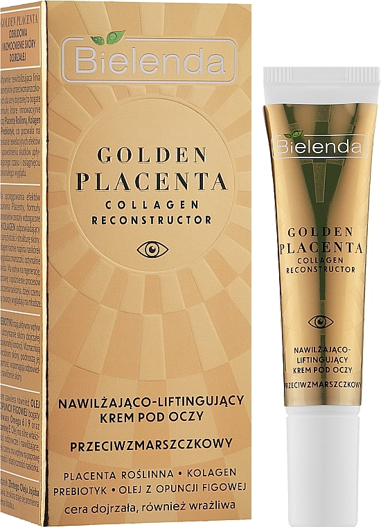 Bielenda Зволожувальний і підтягувальний крем для шкіри навколо очей Golden Placenta Collagen Reconstructor - фото N2