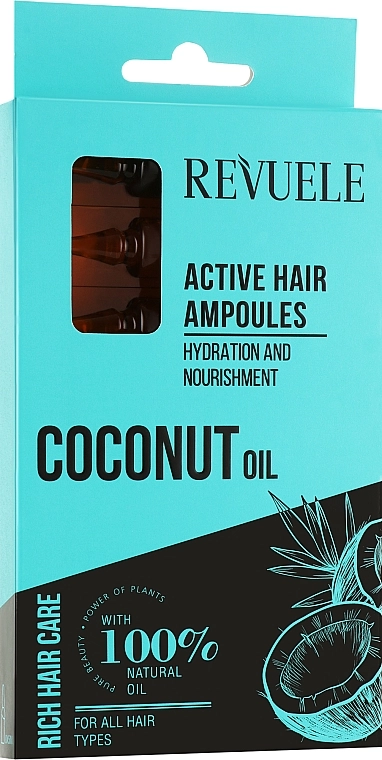 Revuele Активні ампули для волосся з кокосовим маслом Coconut Oil Active Hair Ampoules - фото N1