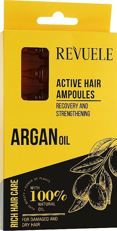 Revuele Активные ампулы для волос с аргановым маслом Argan Oil Active Hair Ampoules - фото N1