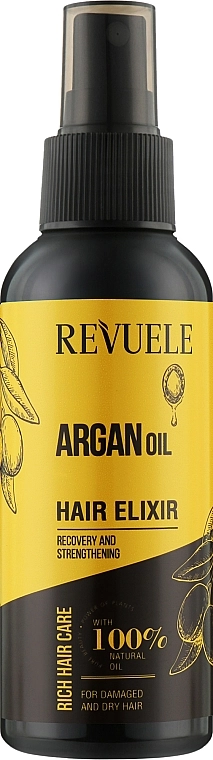 Revuele Эликсир для волос с аргановым маслом Argan Oil Active Hair Elixir - фото N1
