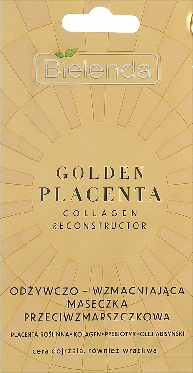 Bielenda Живильна і зміцнювальна маска проти зморщок Golden Placenta Collagen Reconstructor - фото N1