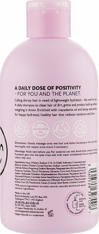 Happy Naturals Шампунь для волосся "Щоденне зволоження" Everyday Hydration Shampoo - фото N2