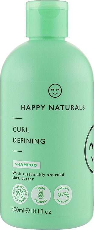 Happy Naturals Шампунь для волосся "Слухняні локони" Curl Defining Shampoo - фото N1