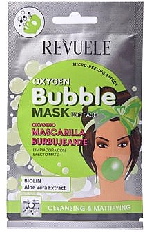 Revuele Очищающая маска с матирующим эффектом Cleansing Oxygen Bubble Mask - фото N1