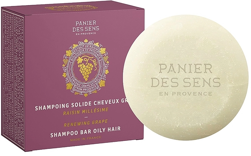 Panier des Sens Твердий шампунь "Виноград" Shampoo Bar Oily Hair Grape - фото N1