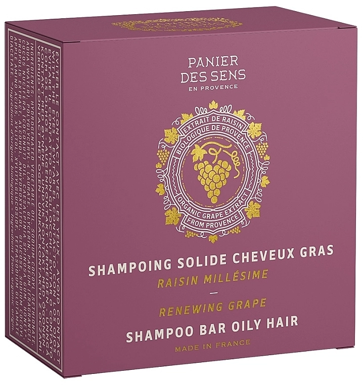 Panier des Sens Твердий шампунь "Виноград" Shampoo Bar Oily Hair Grape - фото N2