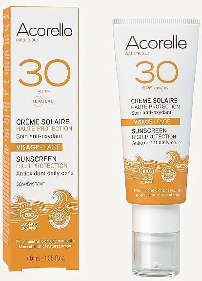 Acorelle Солнцезащитный крем для лица SPF 30 Face Sunscreen High Protection SPF 30 - фото N1
