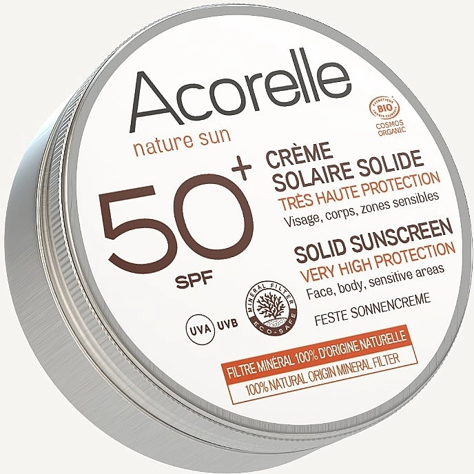 Acorelle Твердый солнцезащитный крем SPF 50+ Solid Sunscreen Very High Protection SPF 50+ - фото N1