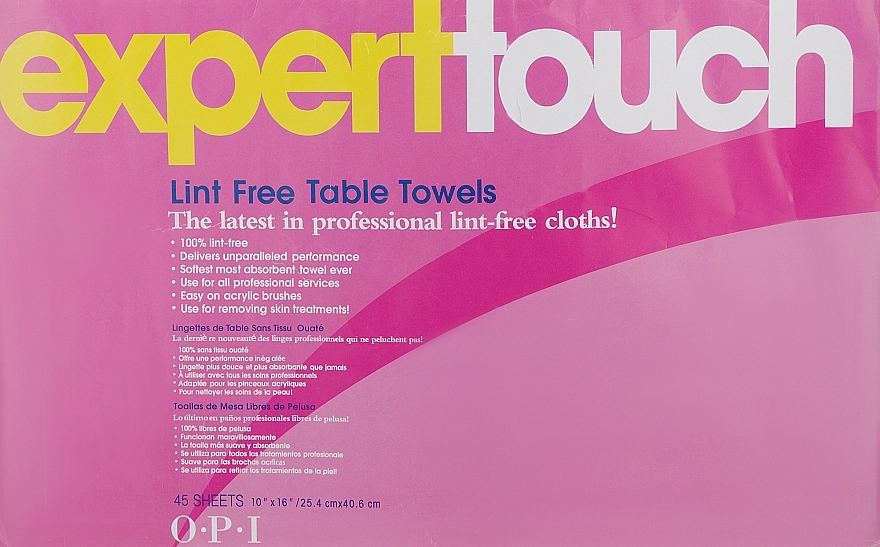 O.P.I УЦЕНКА Полотенца безворсовые одноразовые. Expert Expert Touch Table Towels * - фото N1