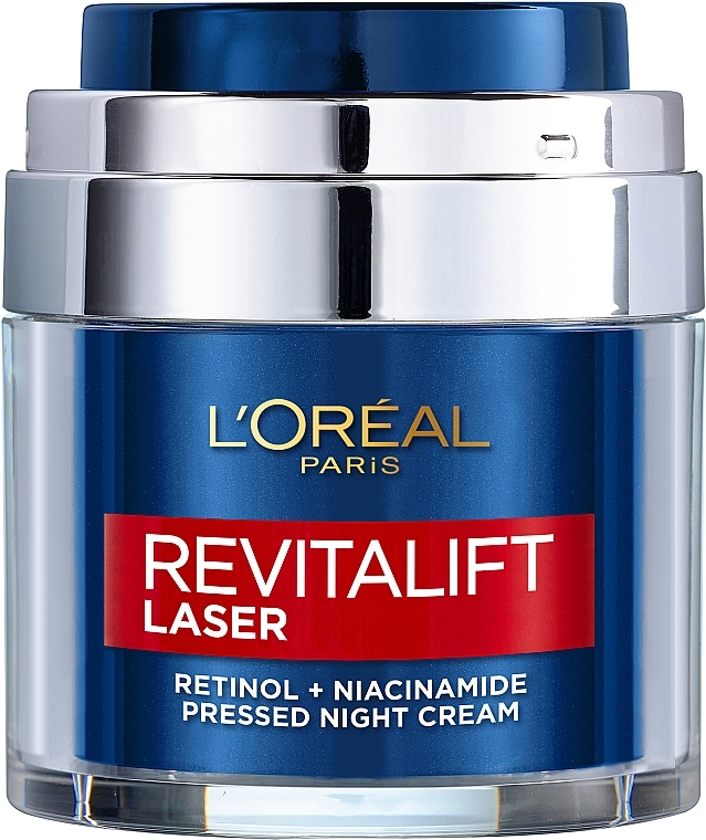 L’Oreal Paris Ночной крем с ретинолом и никотинамидом против морщин и для улучшения цвета лица Revitalift Lazer - фото N1