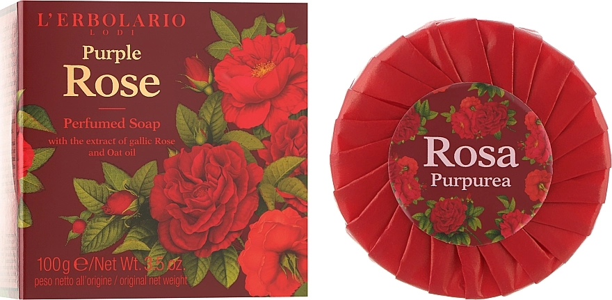 L’Erbolario Запашне мило «Пурпурна троянда» Purple Rose Perfumed Soap - фото N2