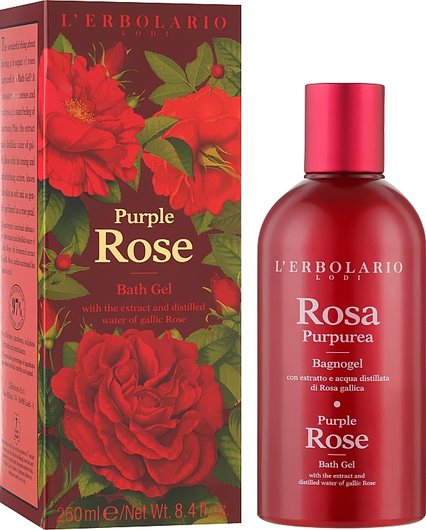 L’Erbolario Піна для ванни-гель для душу «Пурпурова троянда» Purple Rose Bath Gel - фото N2