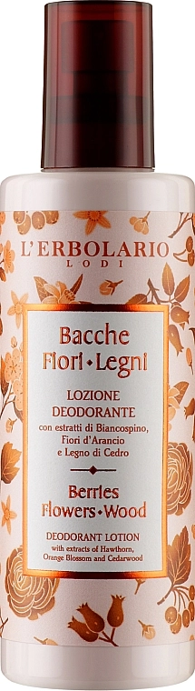 L’Erbolario Лосьон-дезодорант "Сады Ломбардии" Berries Flower Wood Deodorant Lotion - фото N1