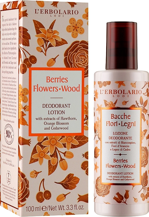 L’Erbolario Лосьон-дезодорант "Сады Ломбардии" Berries Flower Wood Deodorant Lotion - фото N2