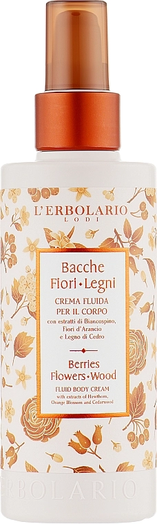 L’Erbolario Увлажняющий флюид для тела "Сады Ломбардии" Berries Flower Wood Fluid Body Cream - фото N1