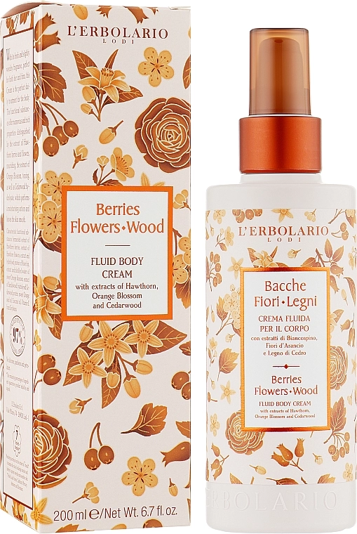 L’Erbolario Увлажняющий флюид для тела "Сады Ломбардии" Berries Flower Wood Fluid Body Cream - фото N2