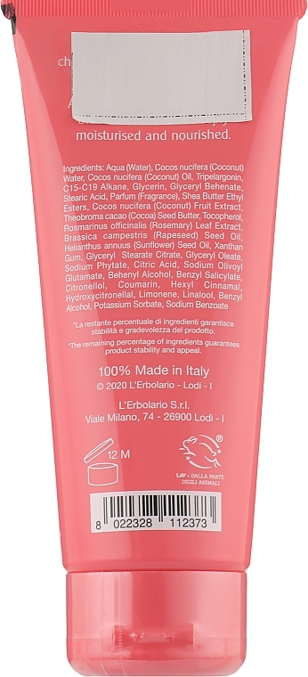 L’Erbolario Розгладжувальний крем для тіла "Карибський кокос" Coconut Smoothing Body Cream - фото N2