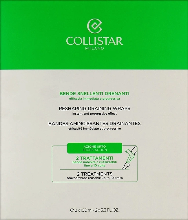 Collistar Обертывания для коррекции фигуры Reshaping Draining Wraps - фото N1