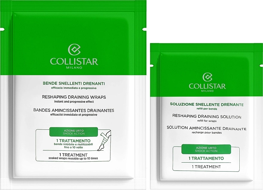 Collistar Обертывания для коррекции фигуры Reshaping Draining Wraps - фото N2