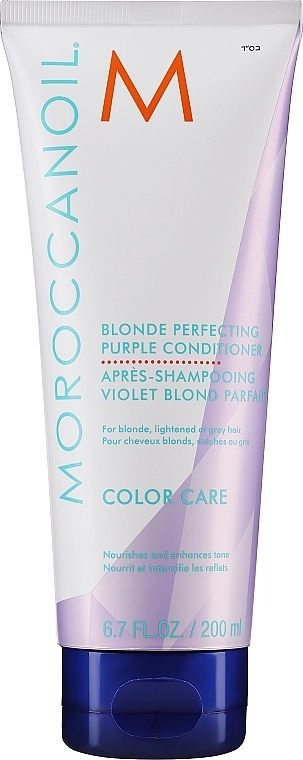 Тонувальний кондиціонер для волосся з фіолетовим пігментом - Moroccanoil Blonde Perfecting Purple Conditioner, 200 мл - фото N1