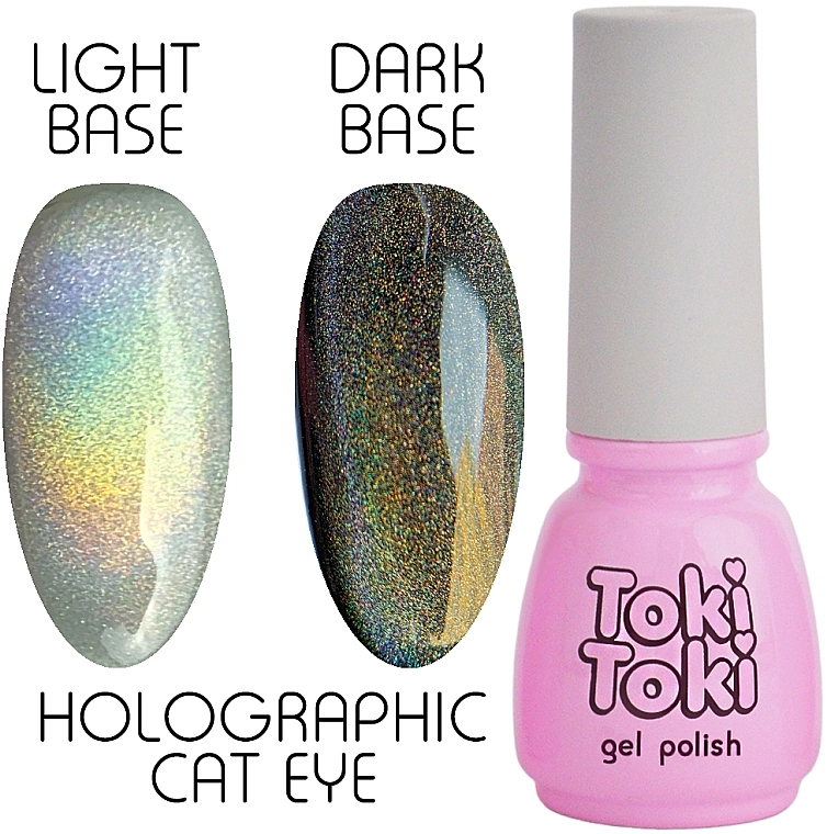 Toki Toki Гель-лак для ногтей Holographic Cat Eye Gel Polish - фото N2