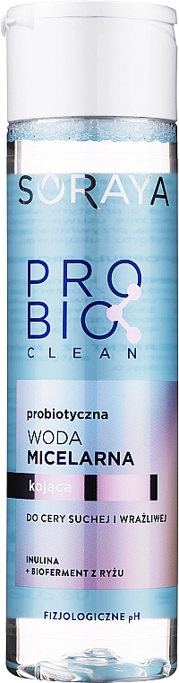 Soraya Пробіотична міцелярна заспокійлива вода для сухої й чутливої шкіри Probio Clean Micellar Water - фото N1