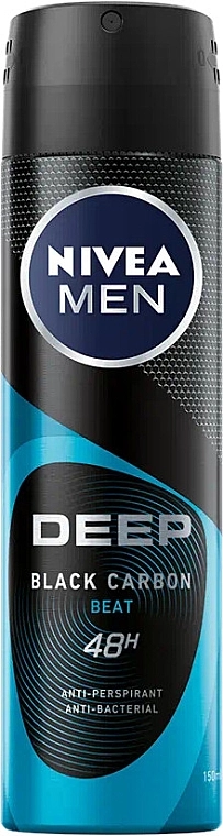 Nivea Дезодорант-антиперспирант для мужчин MEN Deep Black Carbon Beat Anti-Perspirant - фото N1