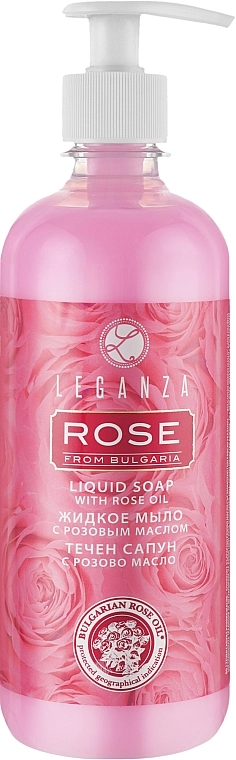 Leganza Рідке мило з трояндовою олією Rose From Bulgaria Liquid Soap With Rose Oil - фото N1