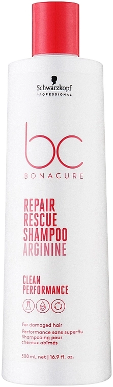 Schwarzkopf Professional Шампунь для поврежденных волос Bonacure Repair Rescue Shampoo Arginine Clean Performance - фото N2