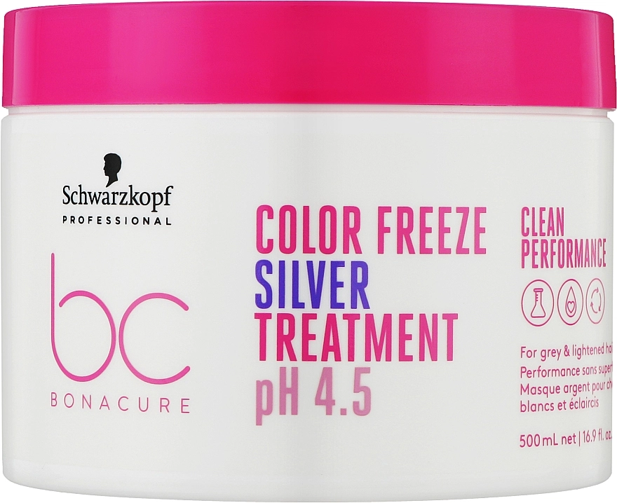 Schwarzkopf Professional Маска для седых и осветленных волос Bonacure Color Freeze Silver Treatment pH 4.5 - фото N3