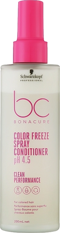 Schwarzkopf Professional Спрей-кондиціонер для фарбованого волосся Bonacure Color Freeze Spray Conditioner pH 4.5 - фото N2