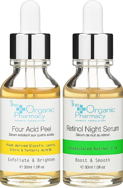 The Organic Pharmacy Набір для догляду за шкірою обличчя Night Renew Glow Kit (ser/2x30ml) - фото N2