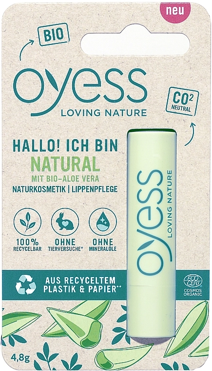 Oyess Lippenpflege Гігієнічна помада-бальзам для губ "Natural" - фото N1