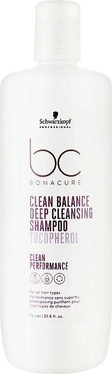 Schwarzkopf Professional Шампунь для волосся Bonacure Clean Balance Deep Cleansing Shampoo - фото N3