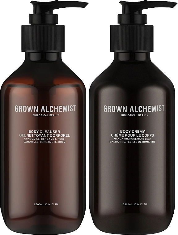 Grown Alchemist Набор Refresh & Rejuvenate Body Care (b cleanser/300ml + b/cream/300ml) - фото N2