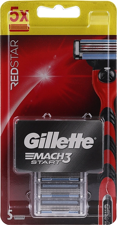 Gillette Змінні касети для гоління, 5 шт. Mach3 Start - фото N1