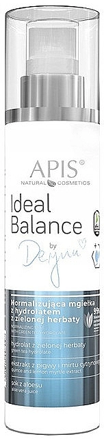 APIS Professional Нормалізувальний спрей з гідролатом зеленого чаю для обличчя Ideal Balance By Deynn Normalizing Spray With A Hydrolate - фото N1