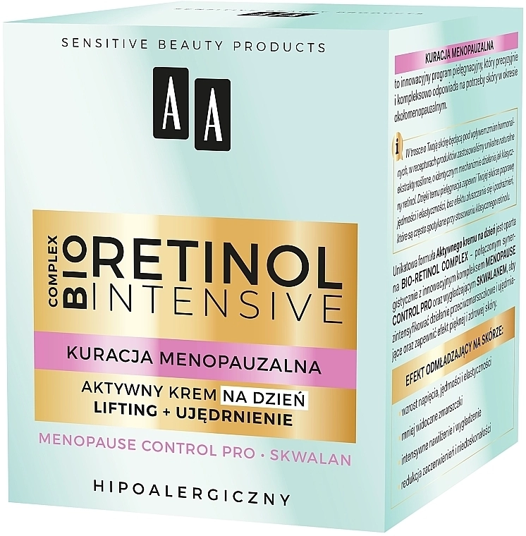 AA Активный дневной крем "Лифтинг + укрепление" Retinol Intensive Cream - фото N3