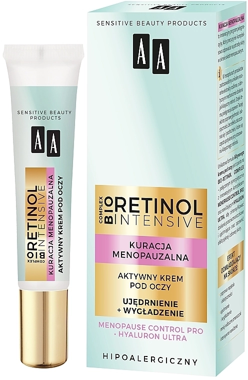 AA Активний крем для очей "Зміцнення + розгладжування" Retinol Intensive - фото N2