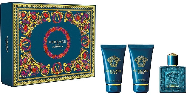 Набір парфумований для чоловіків - Versace Eros, edt/50ml + ash/balm/50ml + sh/gel/50ml - фото N1